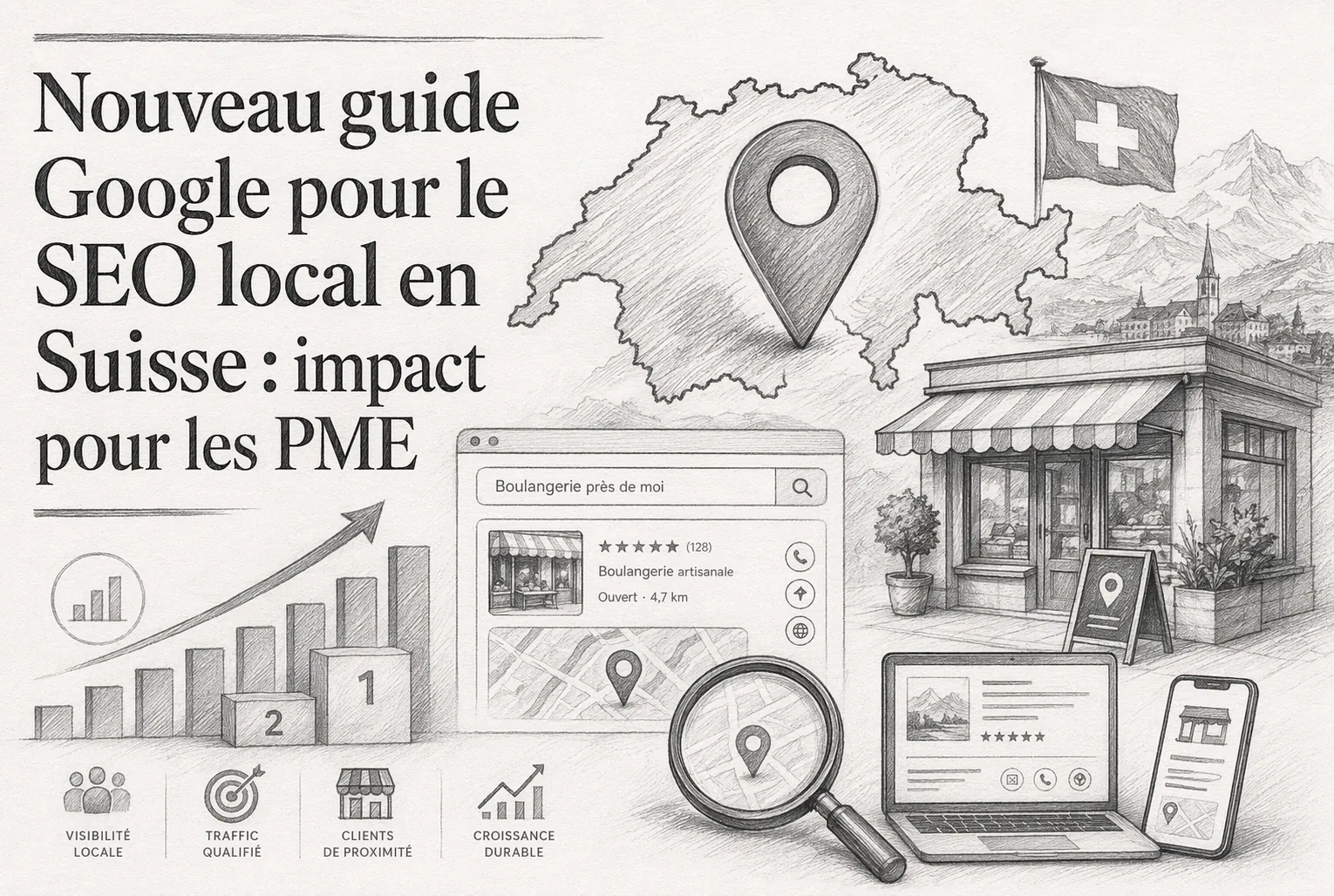 Nouveau guide Google pour le SEO local en Suisse : impact pour les PME