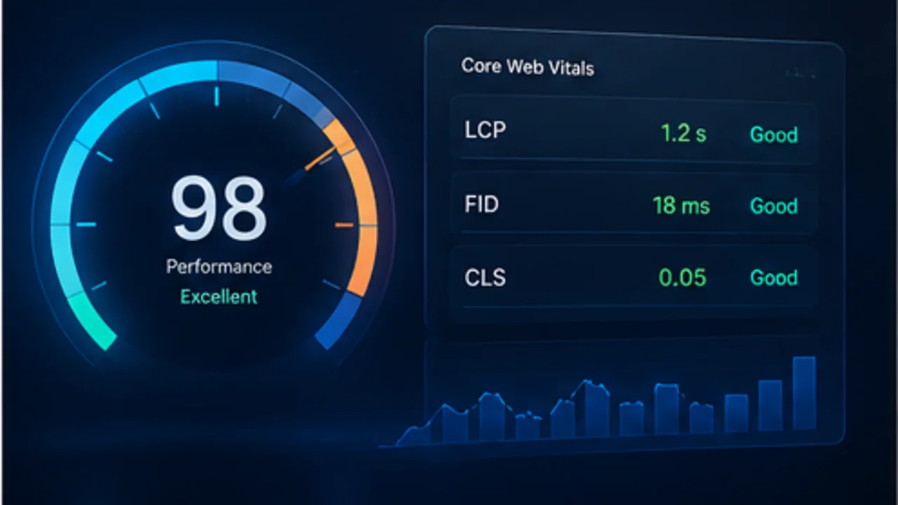Tableau de bord de performance web avec Core Web Vitals