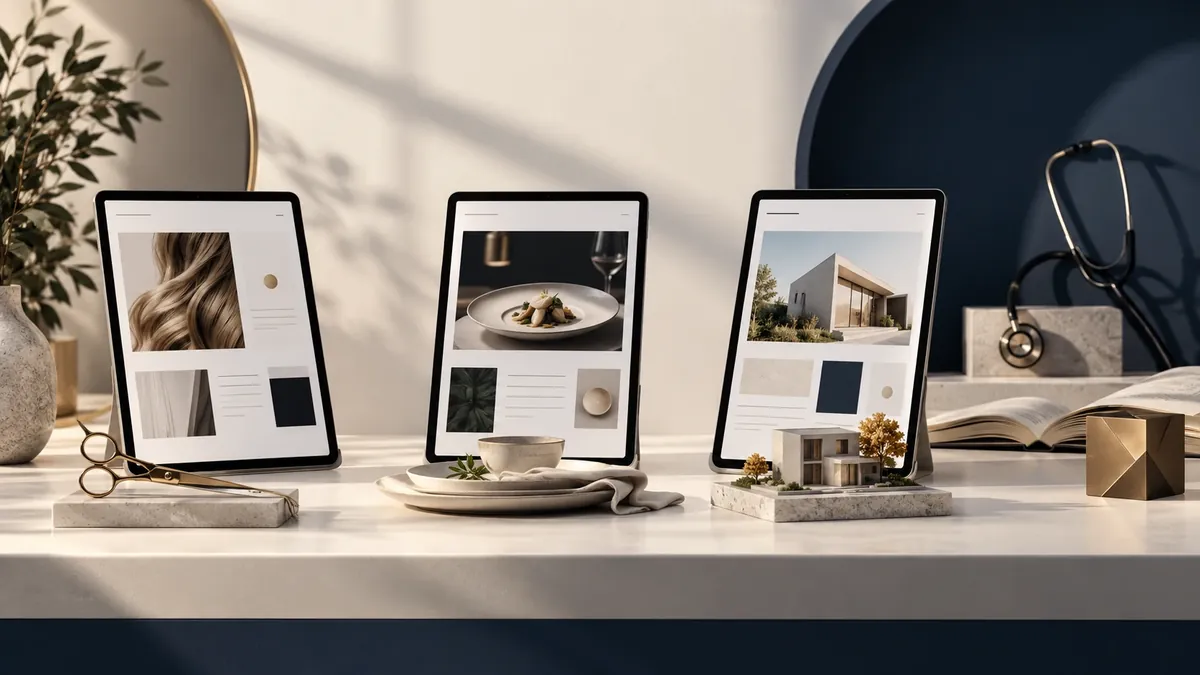 Sites WordPress sur tablettes pour la beauté, la restauration et le bâtiment : réalisations Bekaweb en Suisse romande