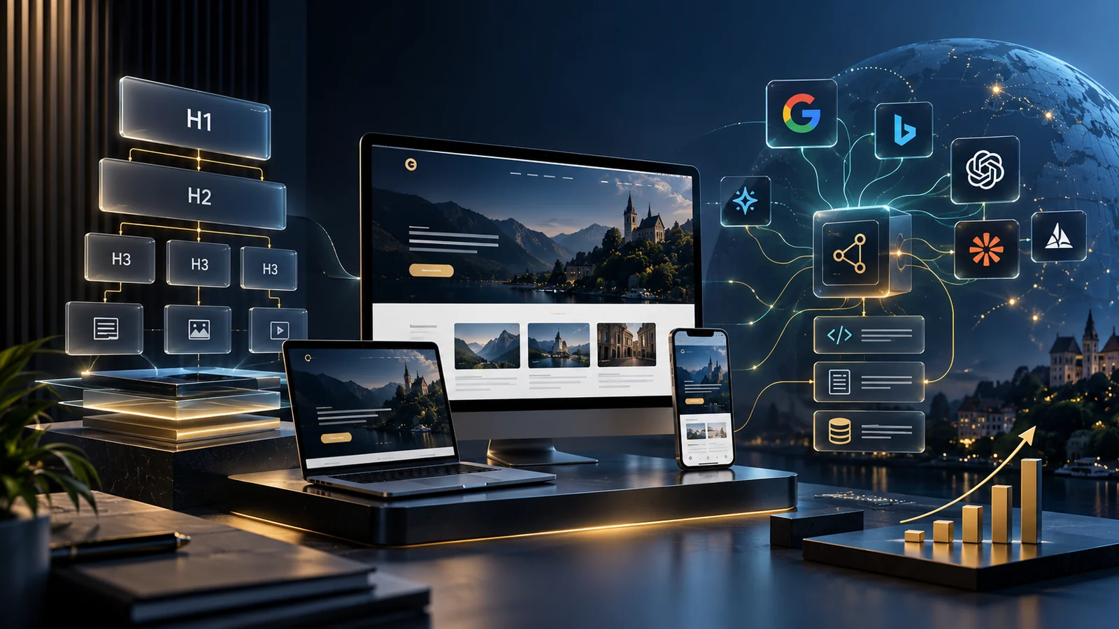 SEO Google et GEO pour les moteurs d’IA générative intégrés dès la conception du site WordPress